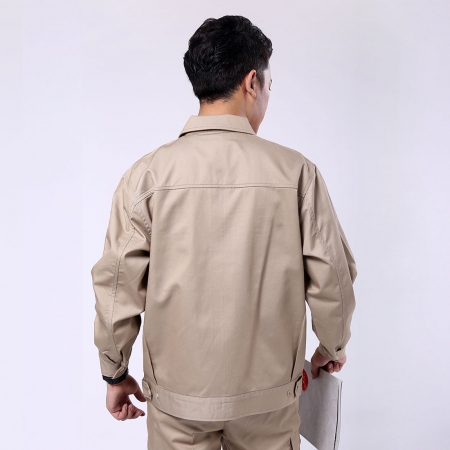驼色涤棉纱卡杨浦建筑工程工作服AC074-JZ